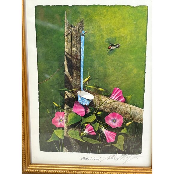 "Mothers Day" Art Print By Billy Montag In Ornate Gold Frame 8"x10" Michaels Bac - Picture 5 of 13